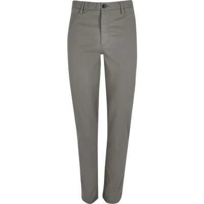 Grey skinny chino trousers
